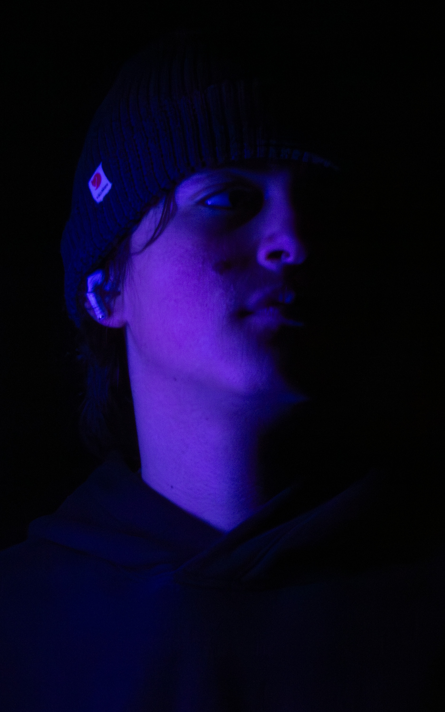 Light trails in darkness